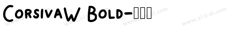 CorsivaW Bold字体转换